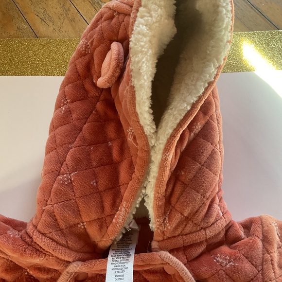 Baby Nordstrom Fur Lined Hooded Bunting Snowsuit Newborn NB Pink Desert Dottie - Picture 6 of 11